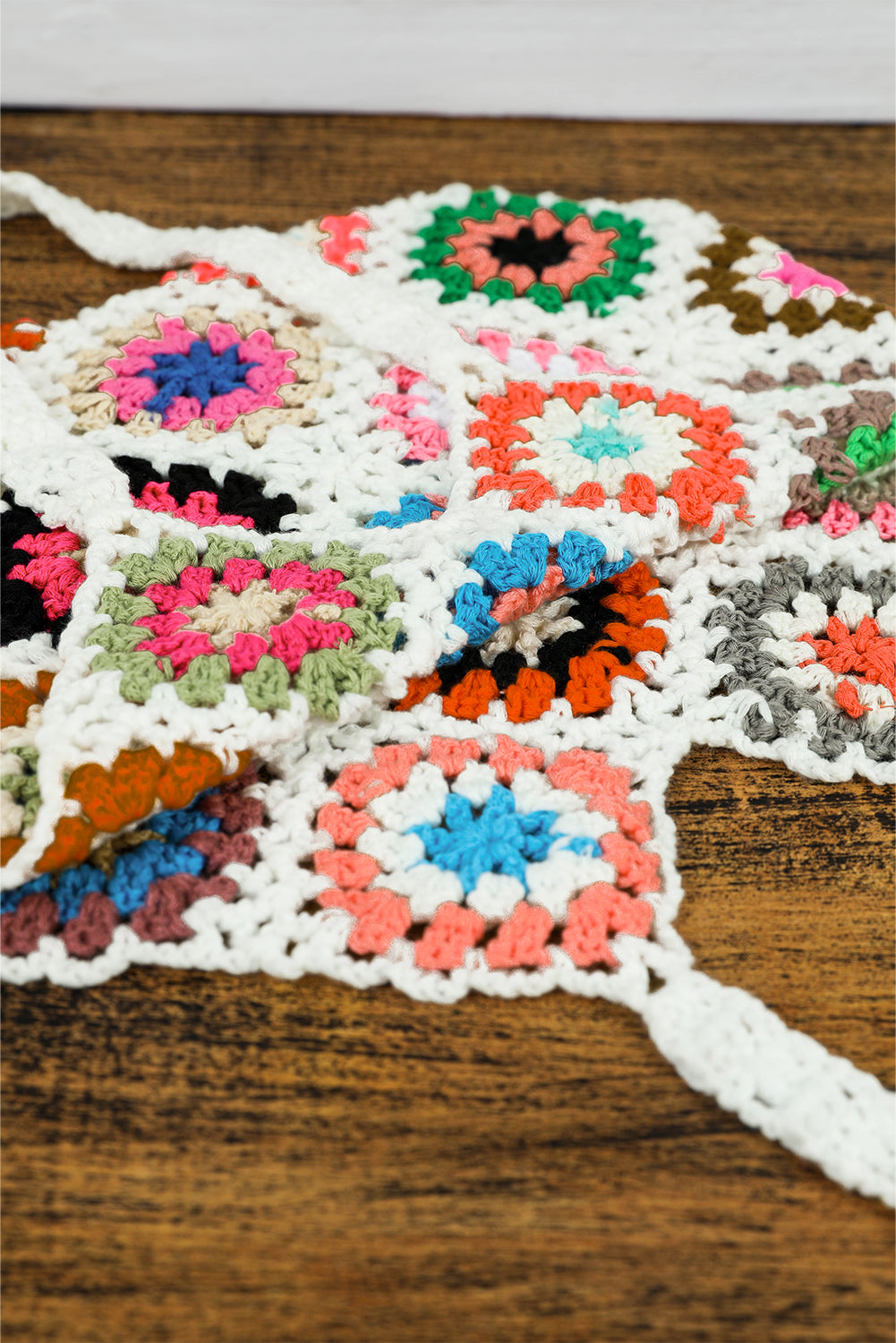 White Random Boho Floral Crochet Retro Hollowed Bag