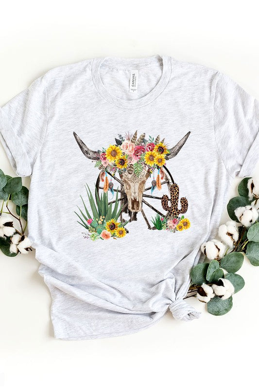 Floral Cow Skull