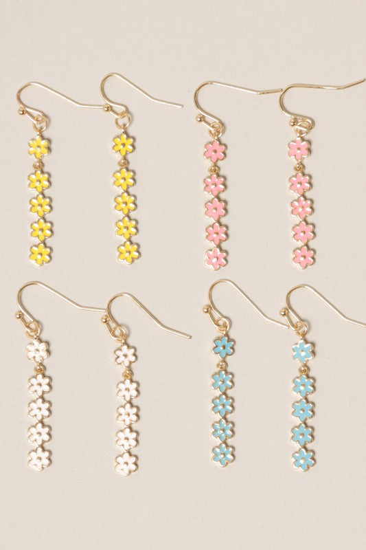 Daisy Flower String Drop Earrings