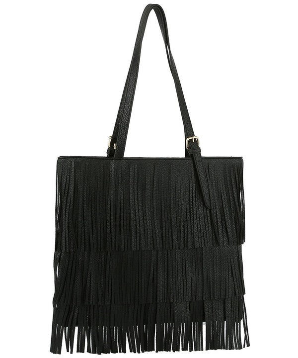 Western Fringe Shopper Flat Tote