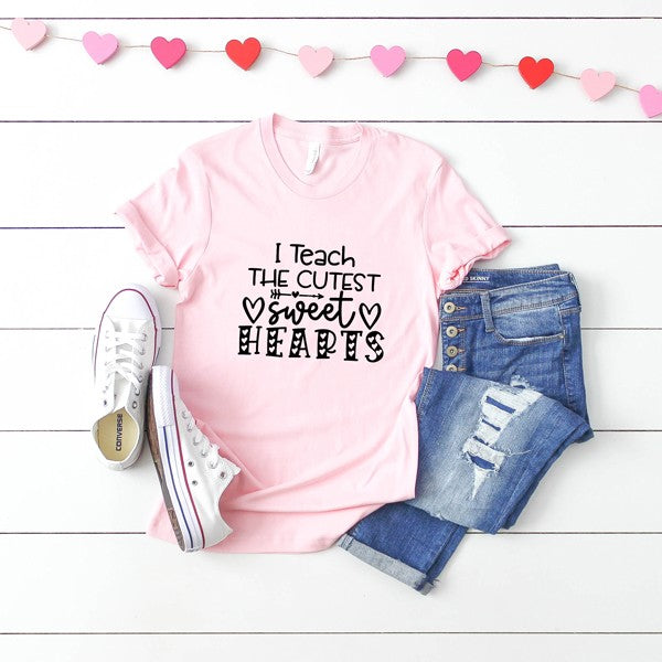 I Teach The Cutest Sweethearts Short Sleeve Tee