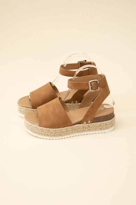 TOPIC-S ESPADRILLE ANKLE STRAP SANDALS