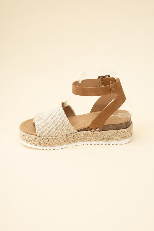 TOPIC-S ESPADRILLE ANKLE STRAP SANDALS