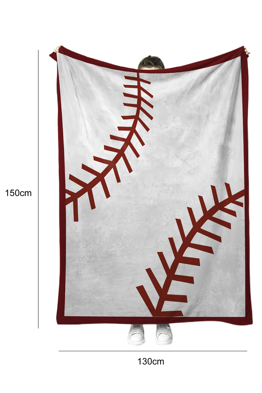 Bright White Ball Game Fashion Fleece Blanket 130*150cm