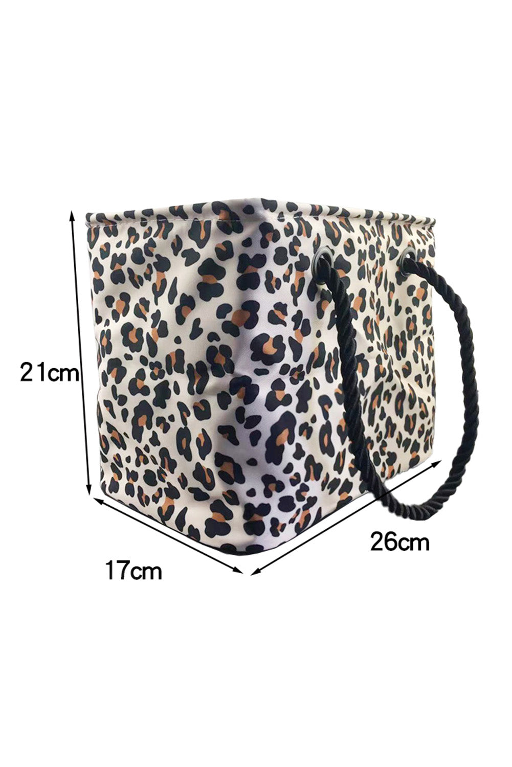 White Leopard Waterproof Canvas Toiletry Bag