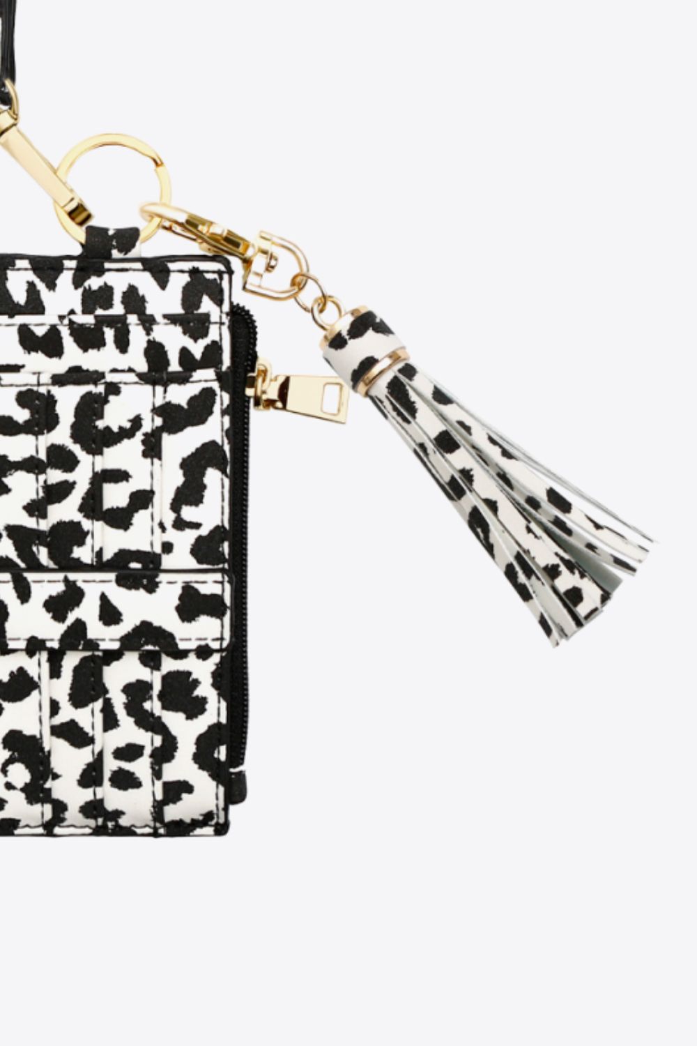 Leopard Tassel Keychain with Wallet