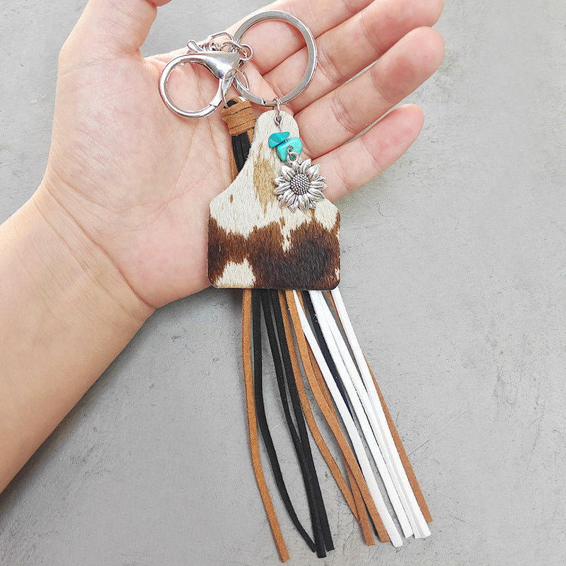 Turquoise Fringe Detail Key Chain